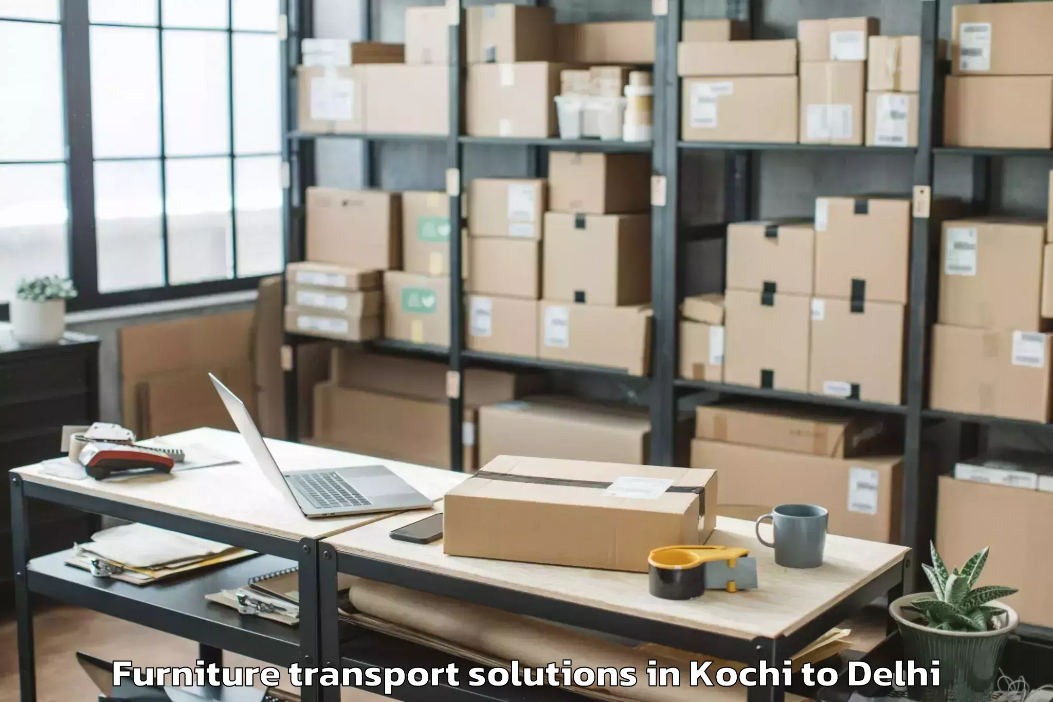 Expert Kochi to Alipur Furniture Transport Solutions